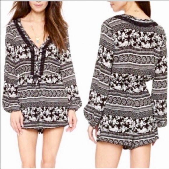 House of Harlow 1960 Pants - House of Harlow 1960 Ainsley Button Front Romper